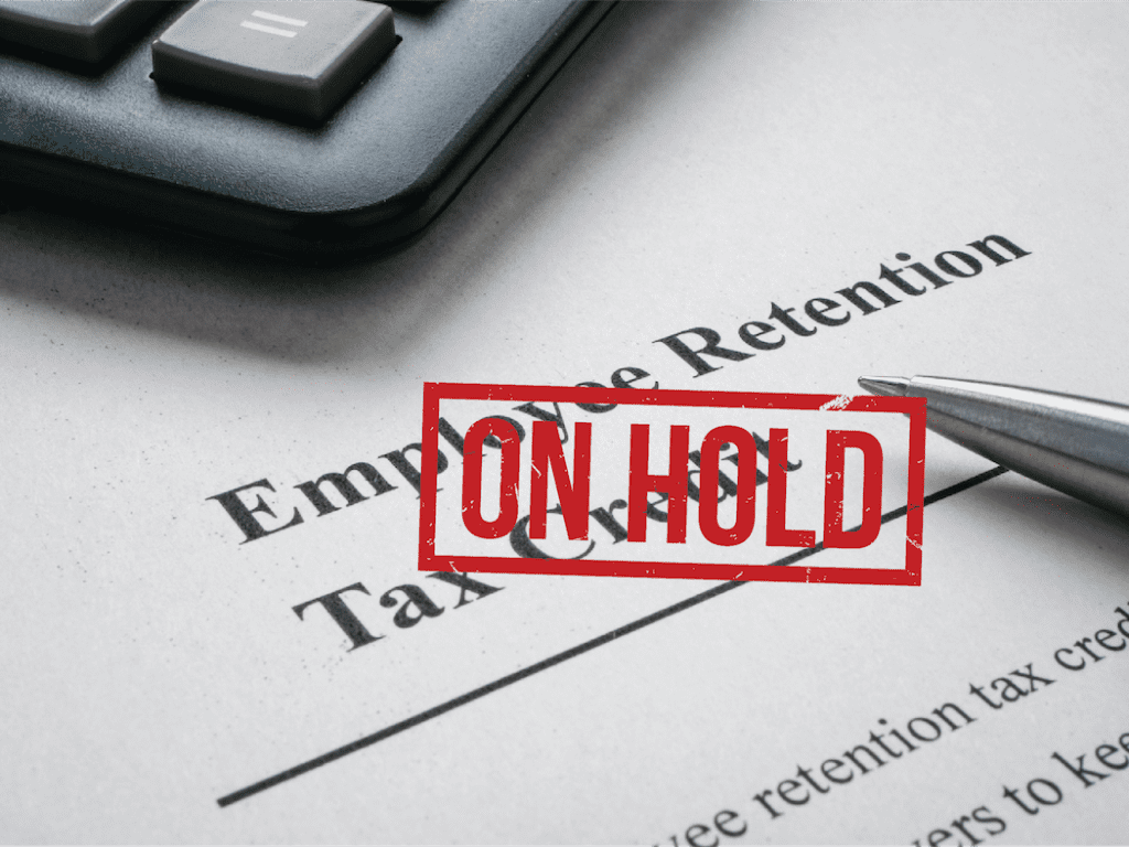 ERC application stamped with On Hold