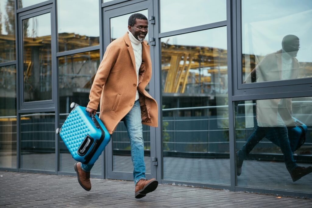 Business man traveling for work